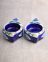 Blue Pottery T-Holder Set Of 2 Pcs.